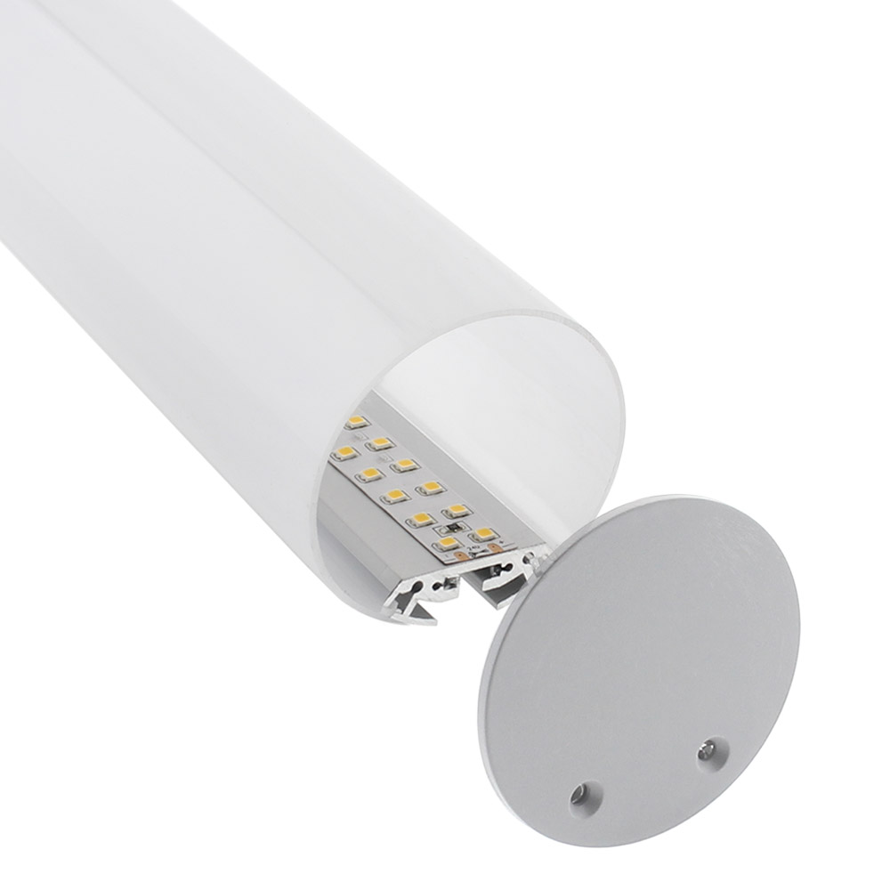 KIT - Perfil aluminio BAROUND_S para tiras LED, 1 metro - XauenBatt Iluminación