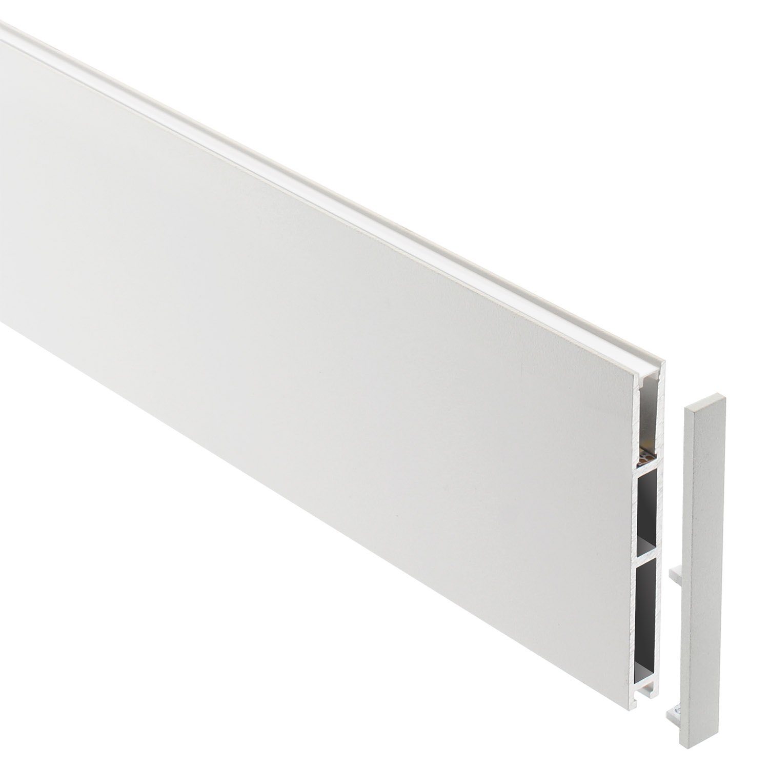 Perfil aluminio PHANTER S3 para tiras LED, 1 metro, blanco - XauenBatt Iluminación