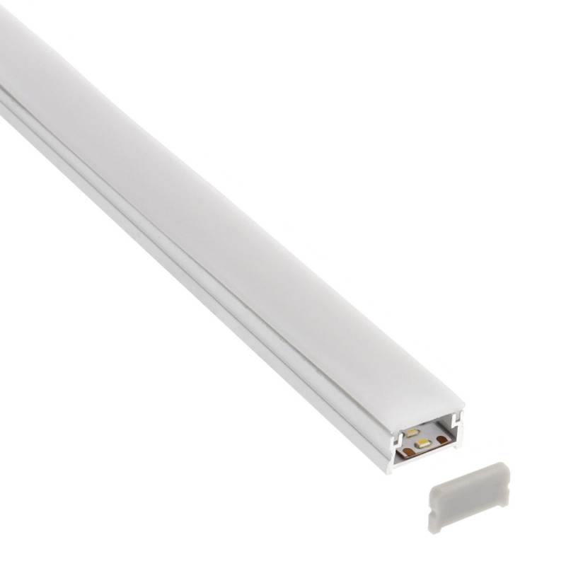 KIT - Perfil aluminio OSY-m para tiras LED, 1 metro - XauenBatt Iluminación
