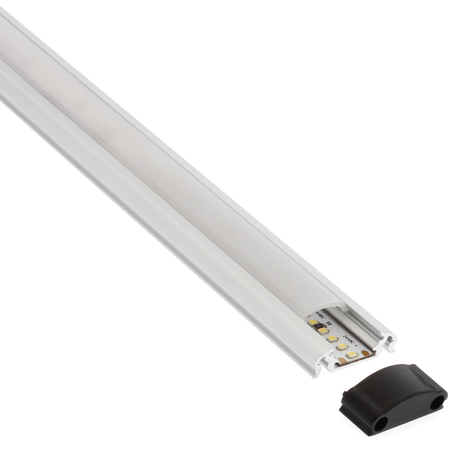 KIT - Perfil aluminio LEK para tiras LED, 2 metros - XauenBatt Iluminación
