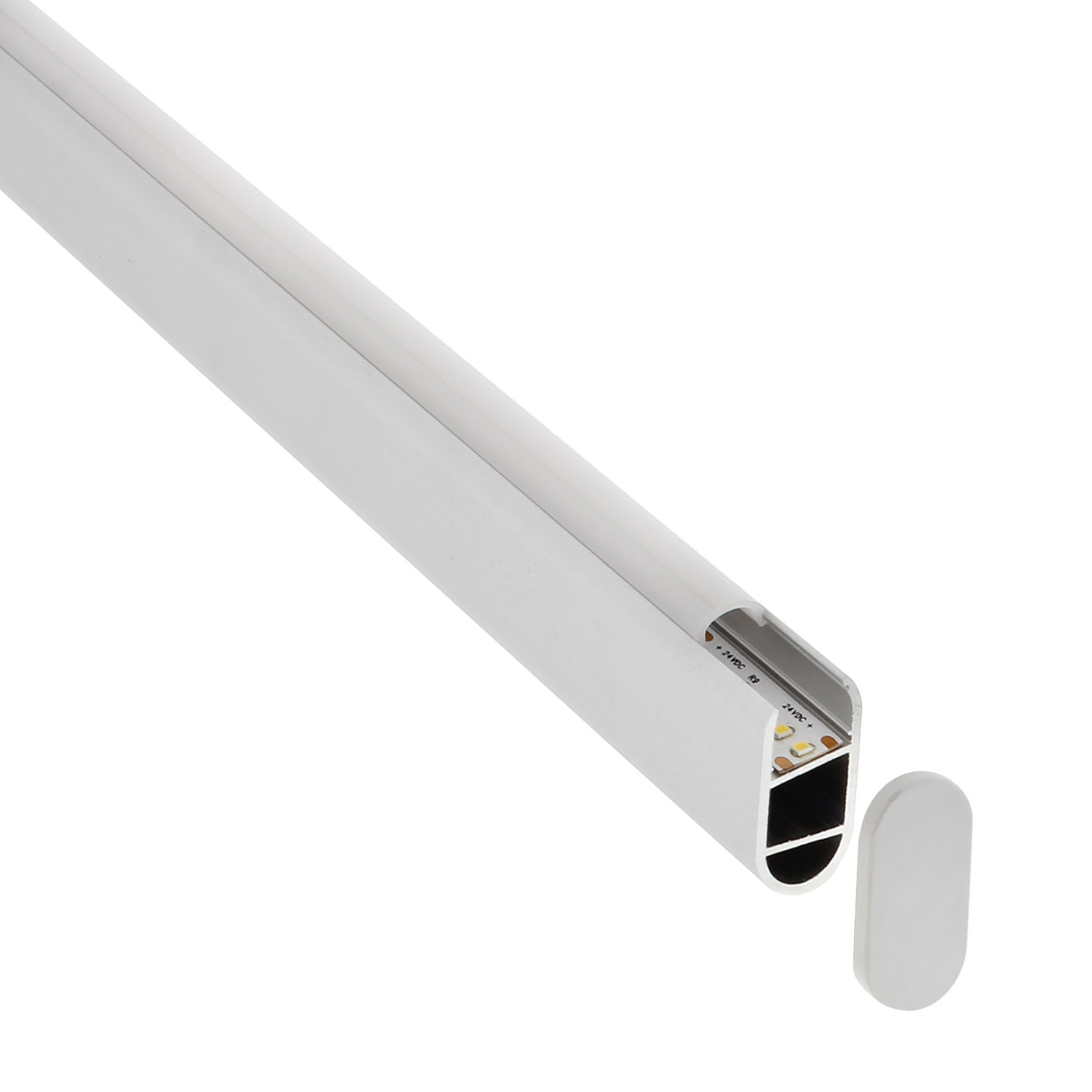 KIT - Perfil aluminio HOME para tiras LED, 1 metro - XauenBatt Iluminación