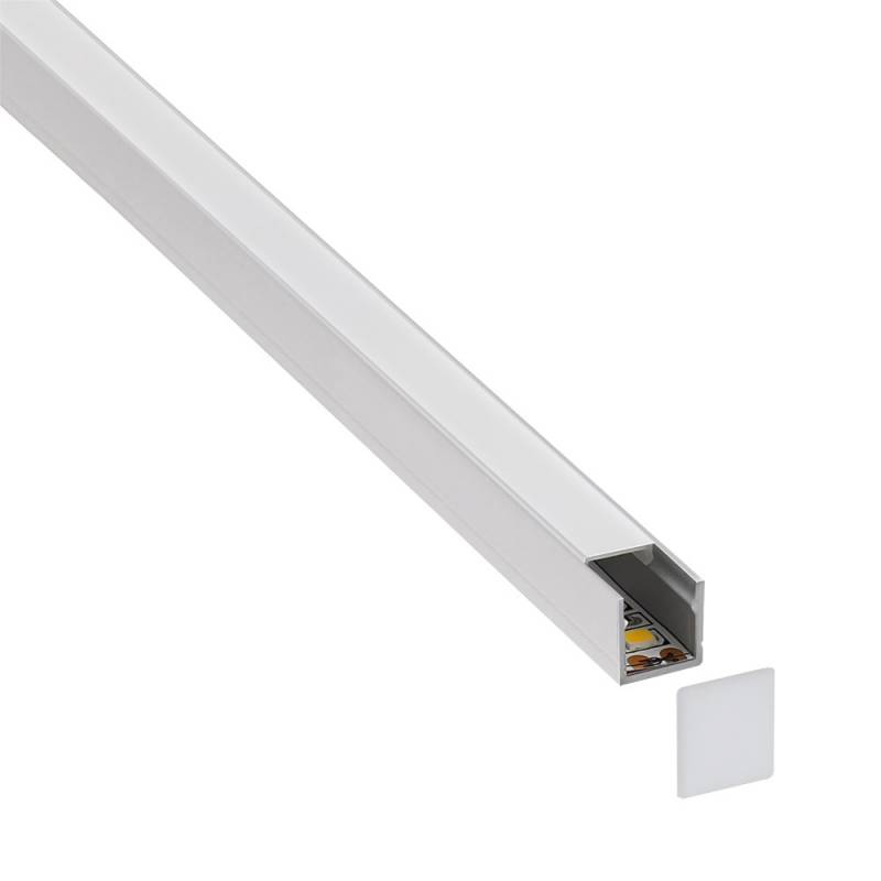 KIT - Perfil CUB 1010 para tiras LED, 2 metros - XauenBatt Iluminación