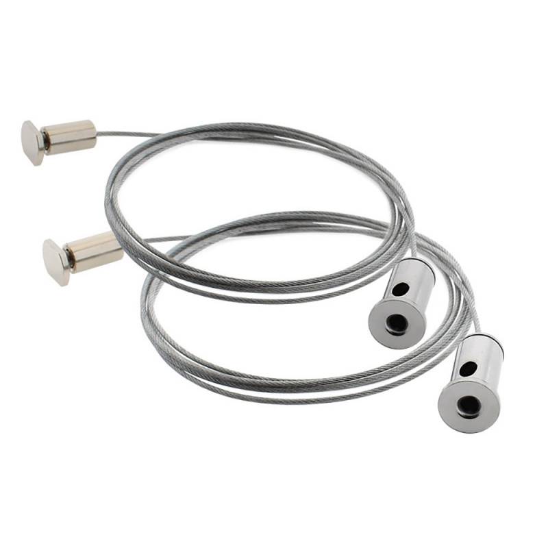 Set de 2 cables de suspensión 1,5m para perfiles de aluminio - XauenBatt Iluminación