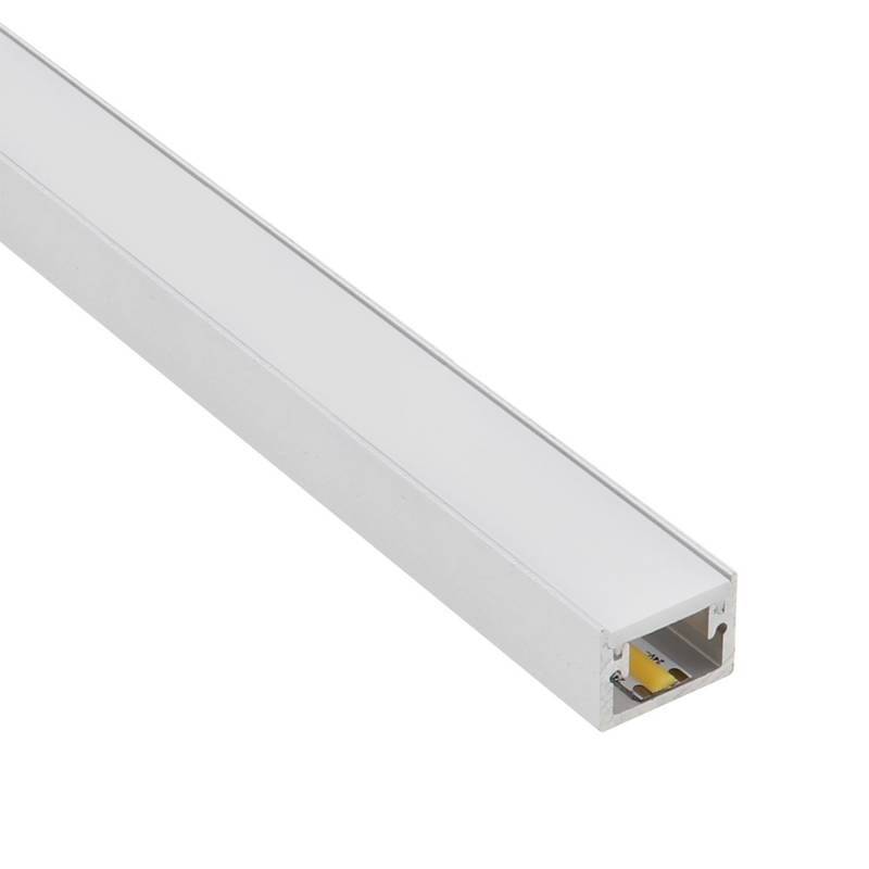 KIT - Perfil aluminio GROOR para tiras LED, 2 metros - XauenBatt Iluminación