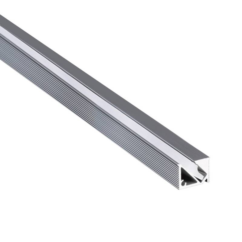 KIT - Perfil KIRK con cubierta de silicona para tiras LED, 1 metro, gris - XauenBatt Iluminación