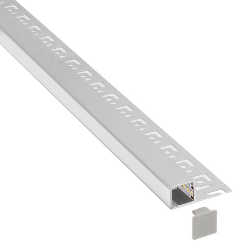 KIT Perfil arquitectónico aluminio HOM 1 metro - XauenBatt Iluminación