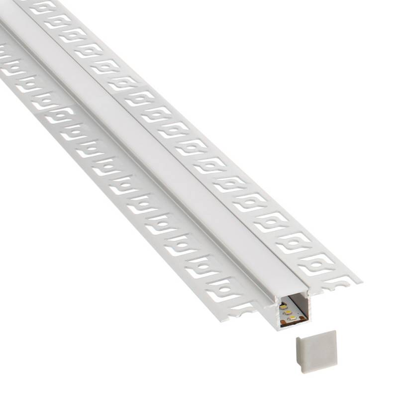 KIT Perfil arquitectónico aluminio KAFFER 1 metro - XauenBatt Iluminación