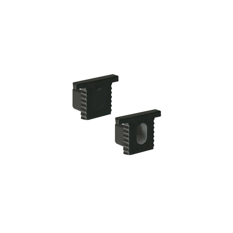 Tapas para perfil OKI 0809, negro - XauenBatt Iluminación