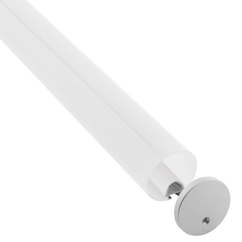 KIT - Perfil aluminio BAROUND Ø30 320º, para tiras LED, 1 metro - XauenBatt Iluminación