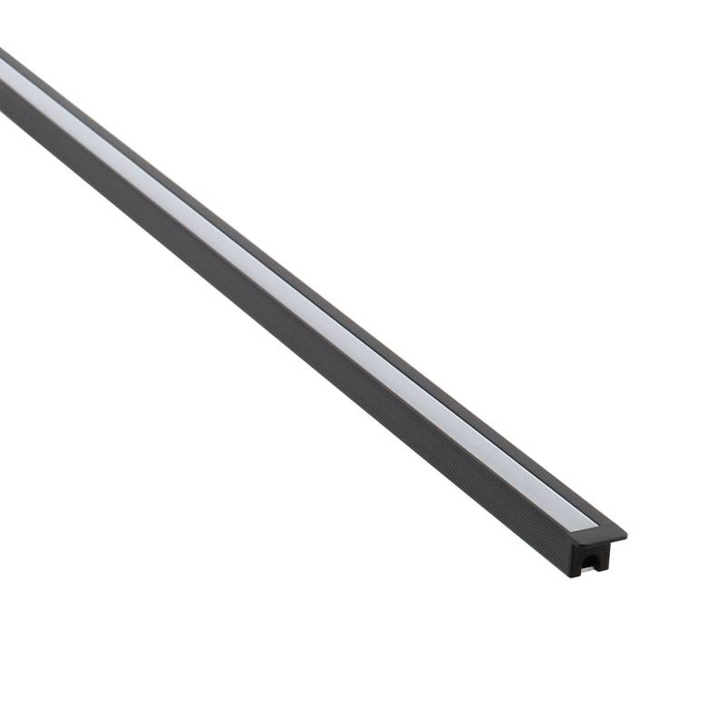 KIT - Perfil XIZOR con cubierta de silicona para tiras LED, 1 metro, negro - XauenBatt Iluminación