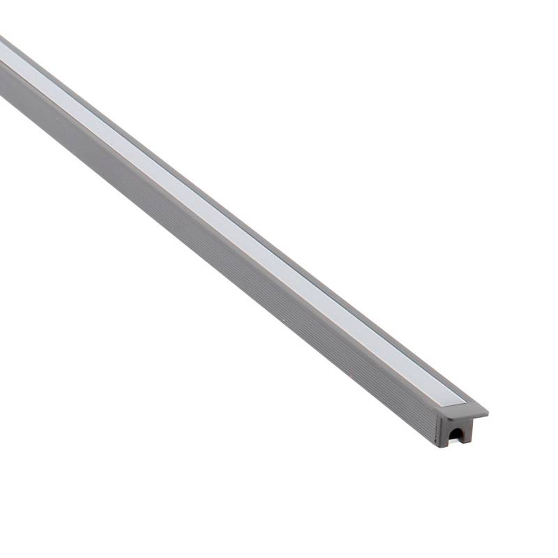 KIT - Perfil KYLO con cubierta de silicona para tiras LED, 1 metro, gris - XauenBatt Iluminación