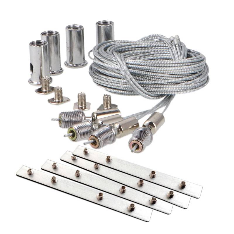 Set de 4 cables de suspensión 1,5m y conectores para perfiles de aluminio - XauenBatt Iluminación