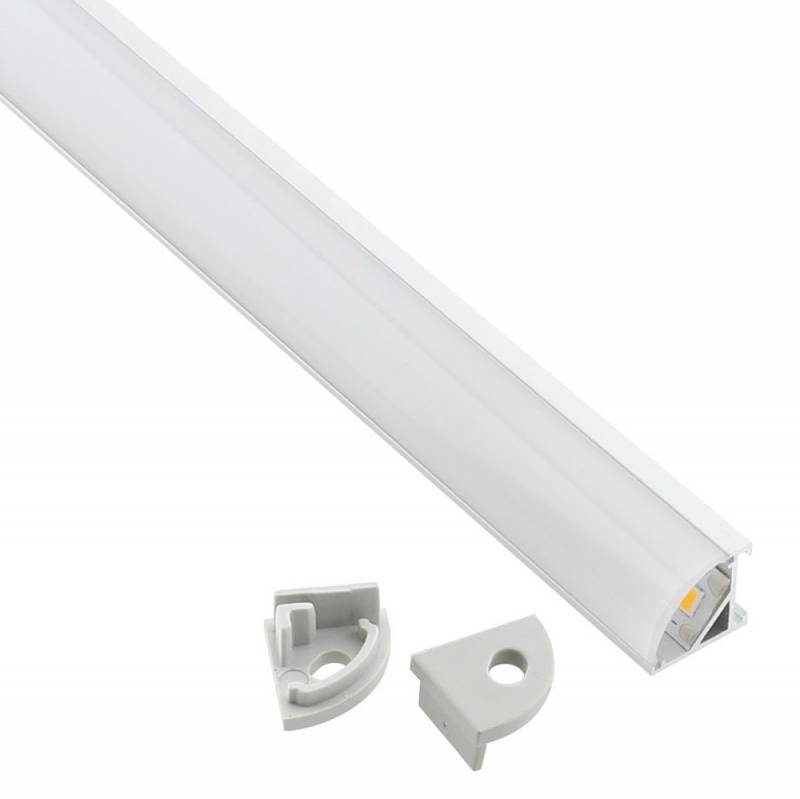 KIT - Perfil aluminio KORK-magnet para tiras LED, 2 metros - XauenBatt Iluminación