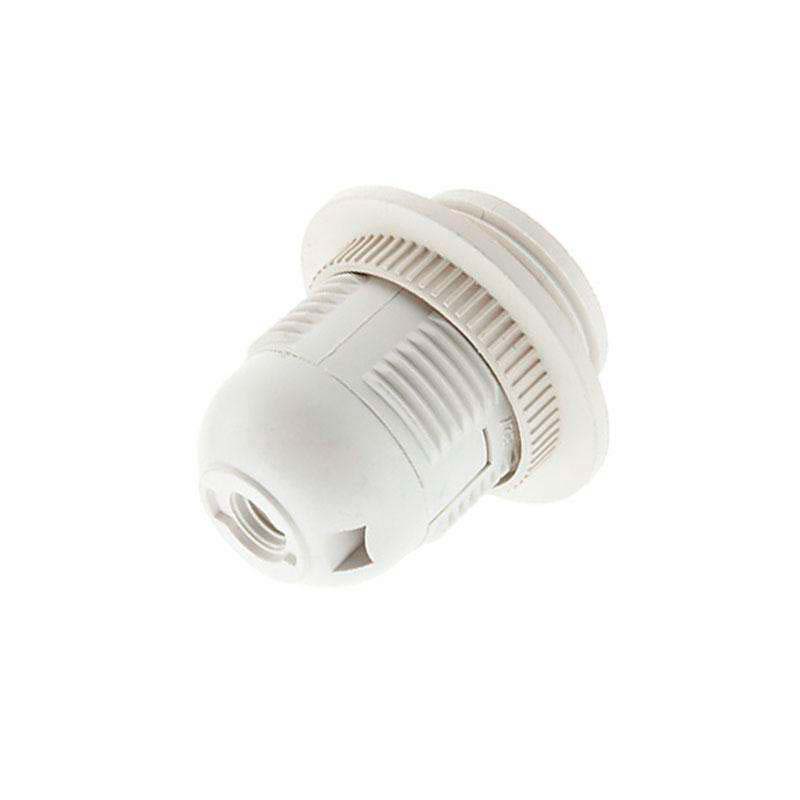 Portalámparas casquillo E27 blanco con arandela - XauenBatt Iluminación