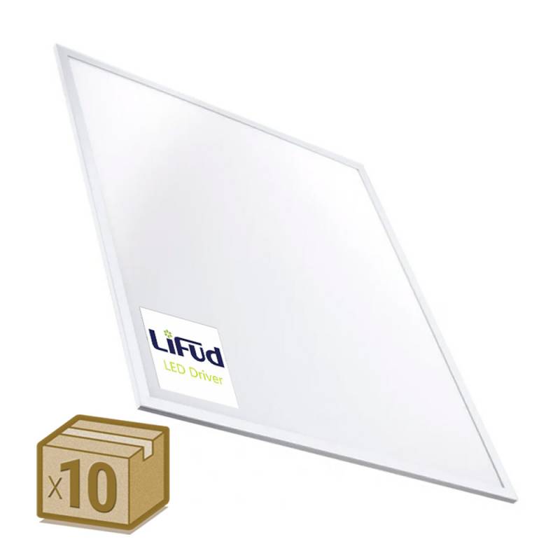 Pack 10 x Paneles LED 40W, 60X60cm, Chip OSRAM + Driver Lifud, Blanco frío - XauenBatt Iluminación