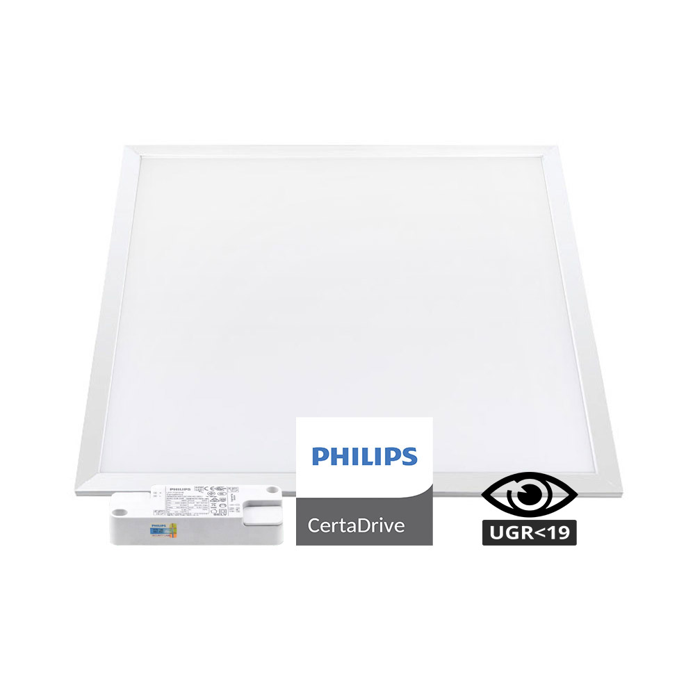 Panel LED 44W, 60X60cm, UGR<19, Driver Certadrive, Blanco cálido - XauenBatt Iluminación