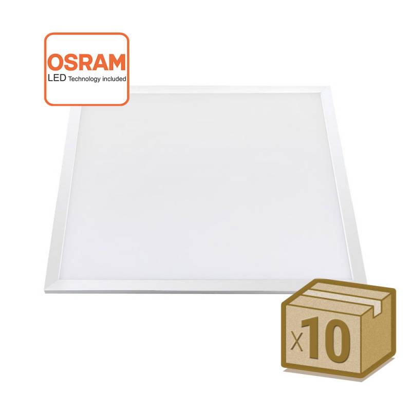 Pack 10 x Panel LED 48W-40W-36W-24W, 60x60cm, chip led Osram, Blanco cálido - XauenBatt Iluminación