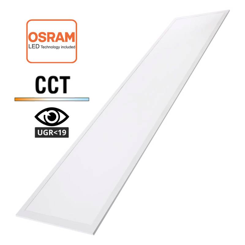 Panel LED 48W-40W-36W-24W, 30x120cm, 4CCT, UGR<19, 3000-4000-6000K - XauenBatt Iluminación