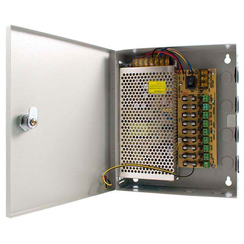 Fuente de alimentación DC12V/180W/15A BOX 9 puertos - XauenBatt Iluminación