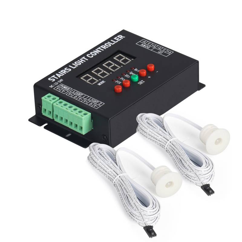 Controlador STAIR + 2 sensores de movimiento PIR - XauenBatt Iluminación