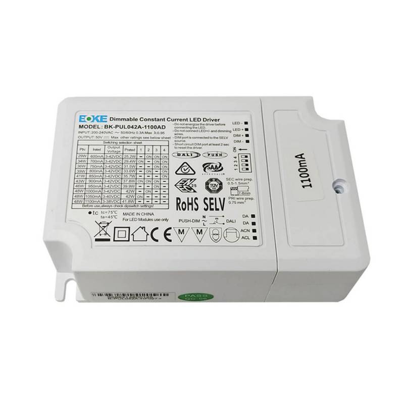 LED Driver BOKE DC3-42V/42W/300mA-1100mA, Regulable DALI - XauenBatt Iluminación