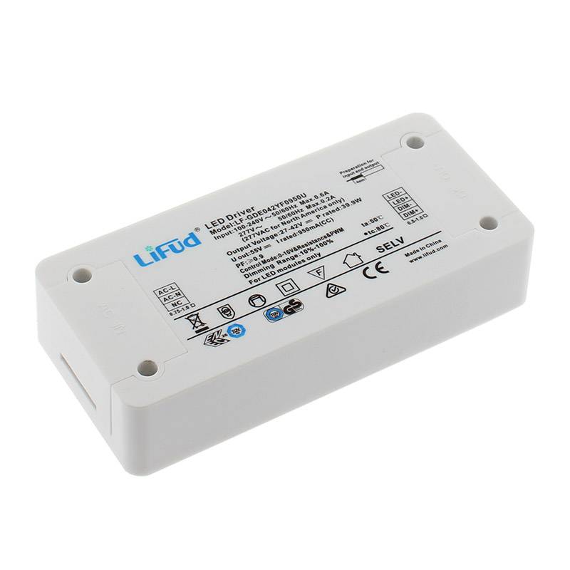 LED Driver LIFUD DC27-42V/44W/1050mA, Regulable 0-10V - XauenBatt Iluminación