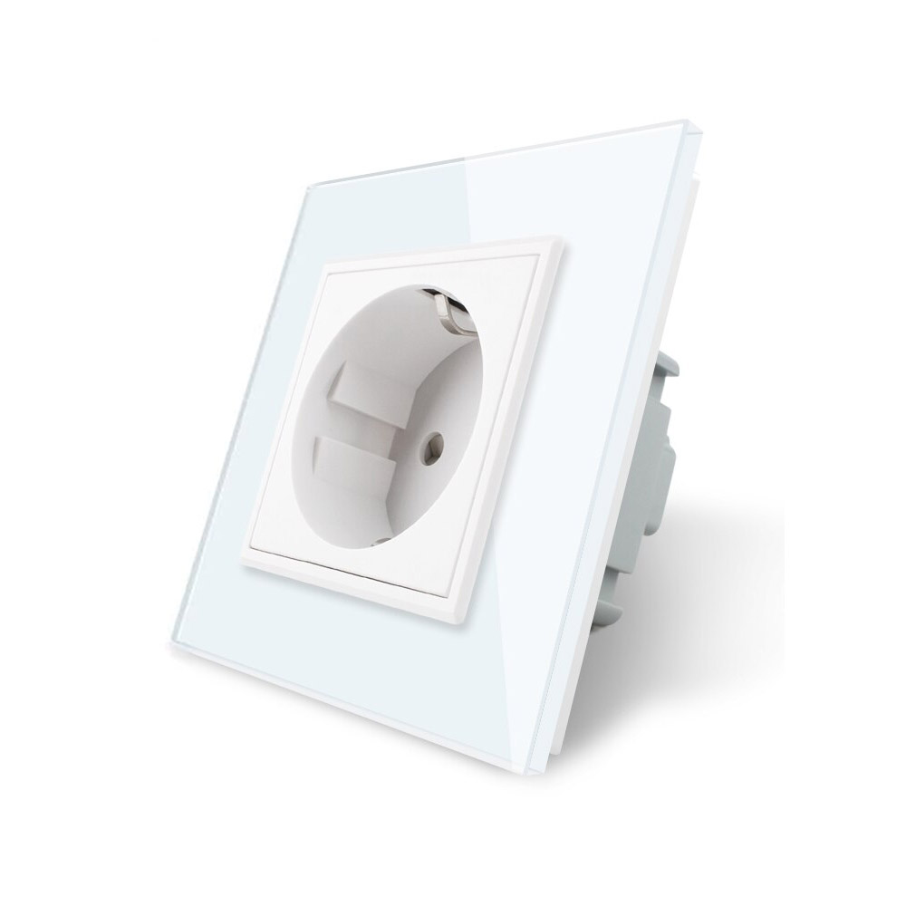 Enchufe Schuko EU 16A, frontal blanco LIVOLO - XauenBatt Iluminación