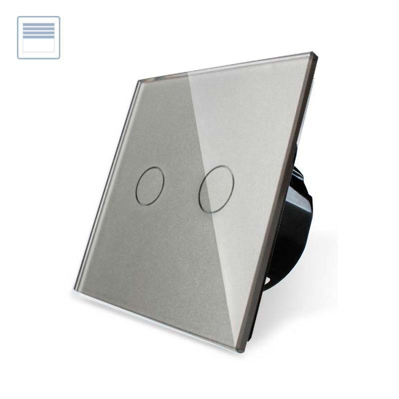 Control de persianas táctil, frontal gris LIVOLO - XauenBatt Iluminación