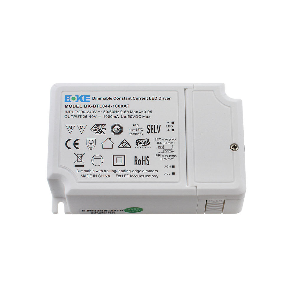 LED Driver BOKE DC26-40V/40W/950mA, TRIAC Regulable - XauenBatt Iluminación