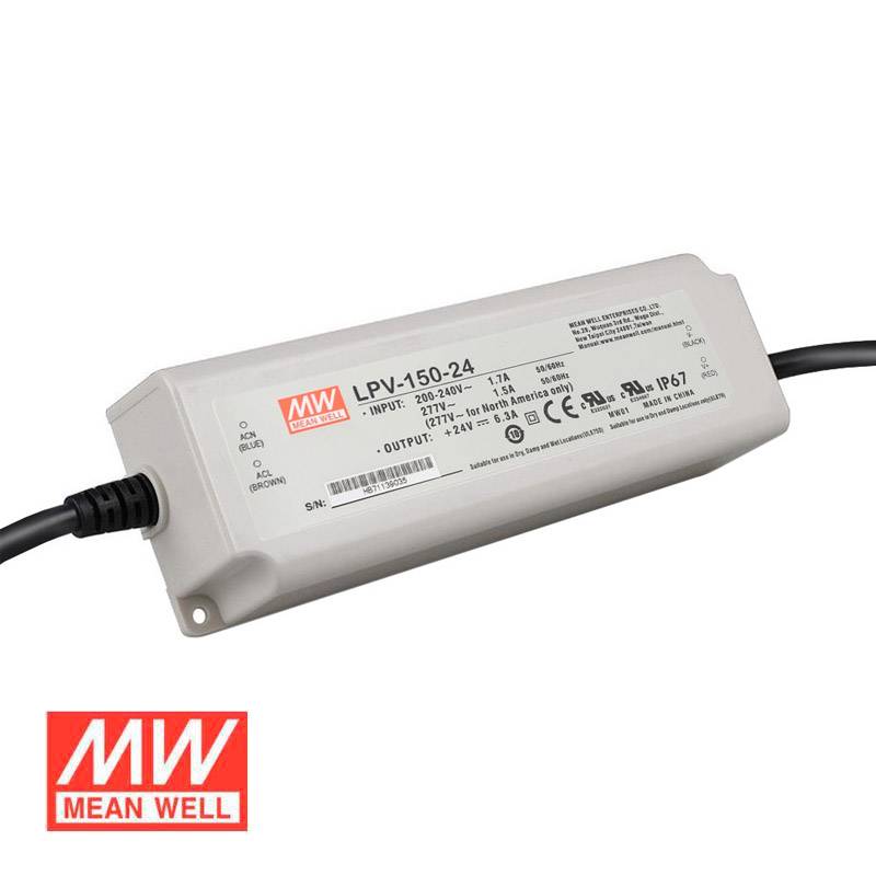 Fuente de alimentación IP67, DC24V/150W/6,24A Mean Well LPV-150-24 - XauenBatt Iluminación