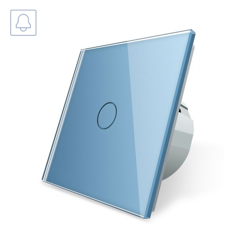 Pulsador timbre táctil, frontal azul LIVOLO - XauenBatt Iluminación