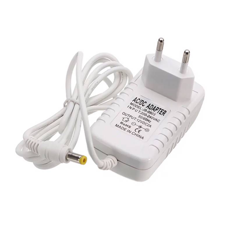 Adaptador de corriente DC12V/24W/2A, blanco - XauenBatt Iluminación