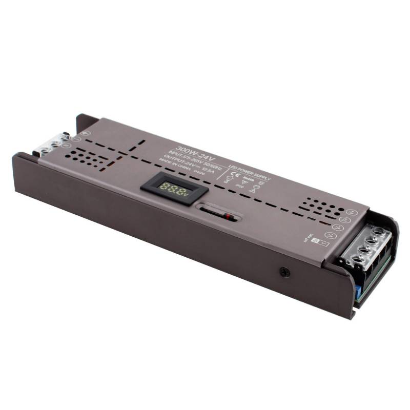 Fuente de alimentación DC24V/300W/12,5A Regulable con Display - XauenBatt Iluminación
