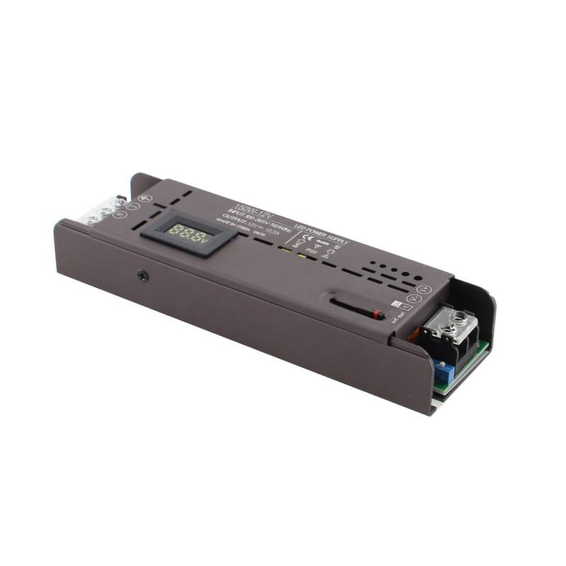 Fuente de alimentación DC12V/150W/12,5A Regulable con Display - XauenBatt Iluminación