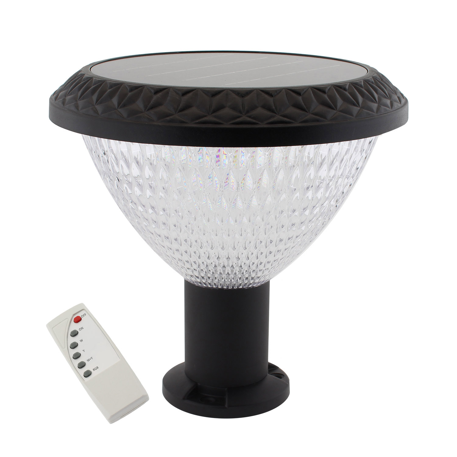 Farola LED Solar VILLA S1 UFO 60W, CCT+RGB, RGB + Blanco dual - XauenBatt Iluminación