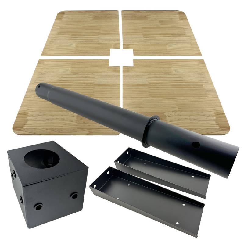 Kit de mesas de madera para poste de farola modular - XauenBatt Iluminación