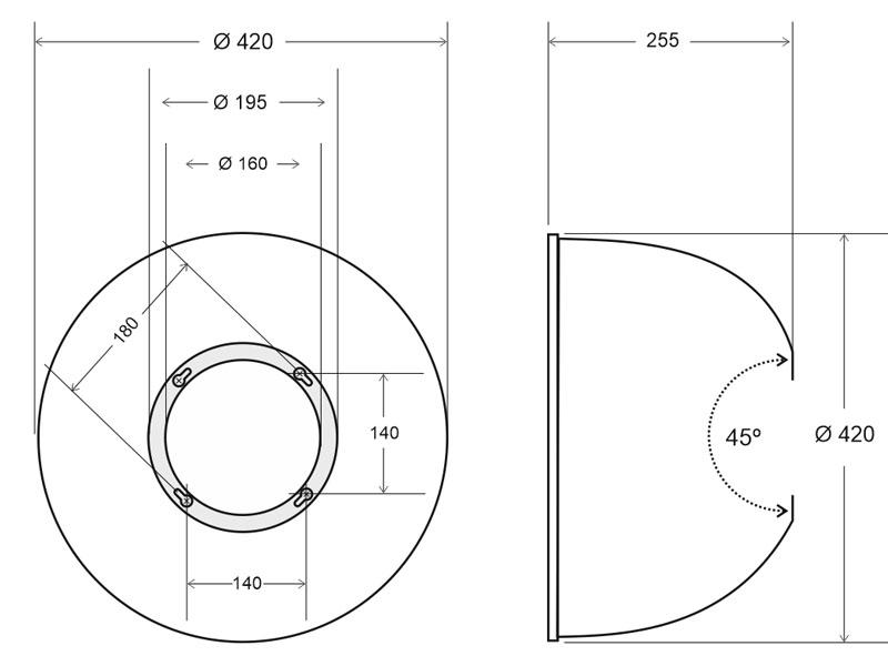 Campanas led industriales 11601-19 esquema