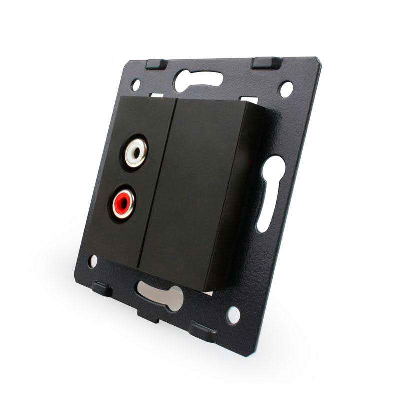 Mecanismo de empotrar Audio RCA, negro LIVOLO - XauenBatt Iluminación