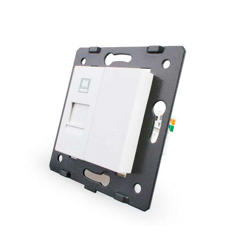 Mecanismo de empotrar enchufe Red RJ45, blanco LIVOLO - XauenBatt Iluminación