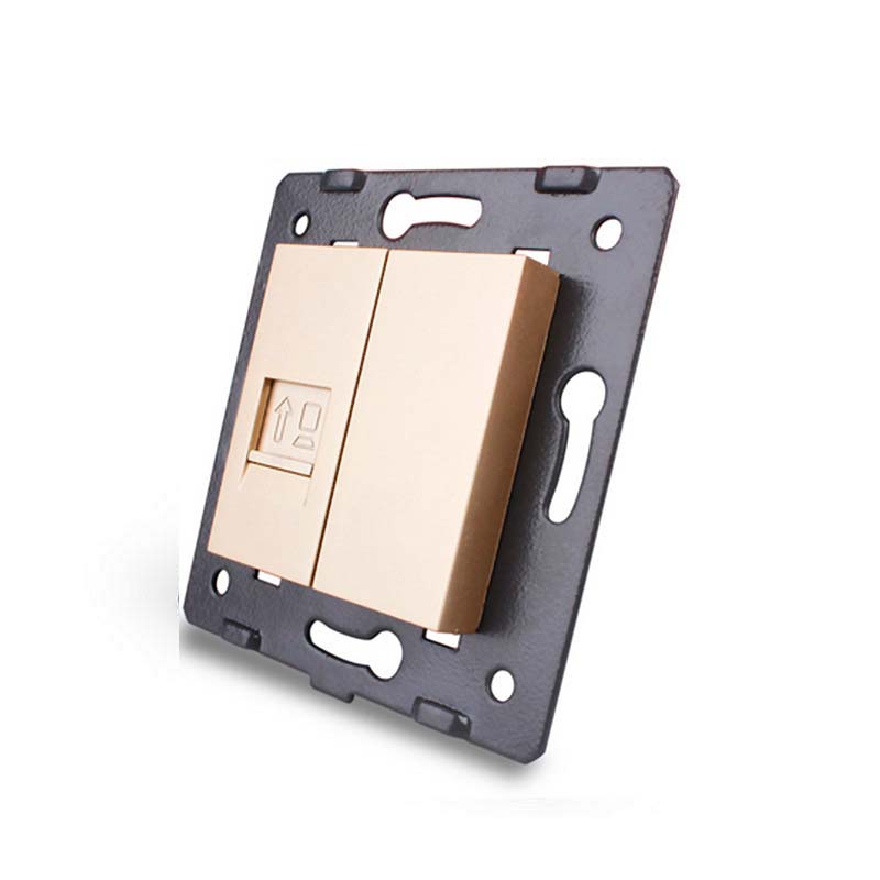 Mecanismo de empotrar enchufe Red RJ45, golden LIVOLO - XauenBatt Iluminación
