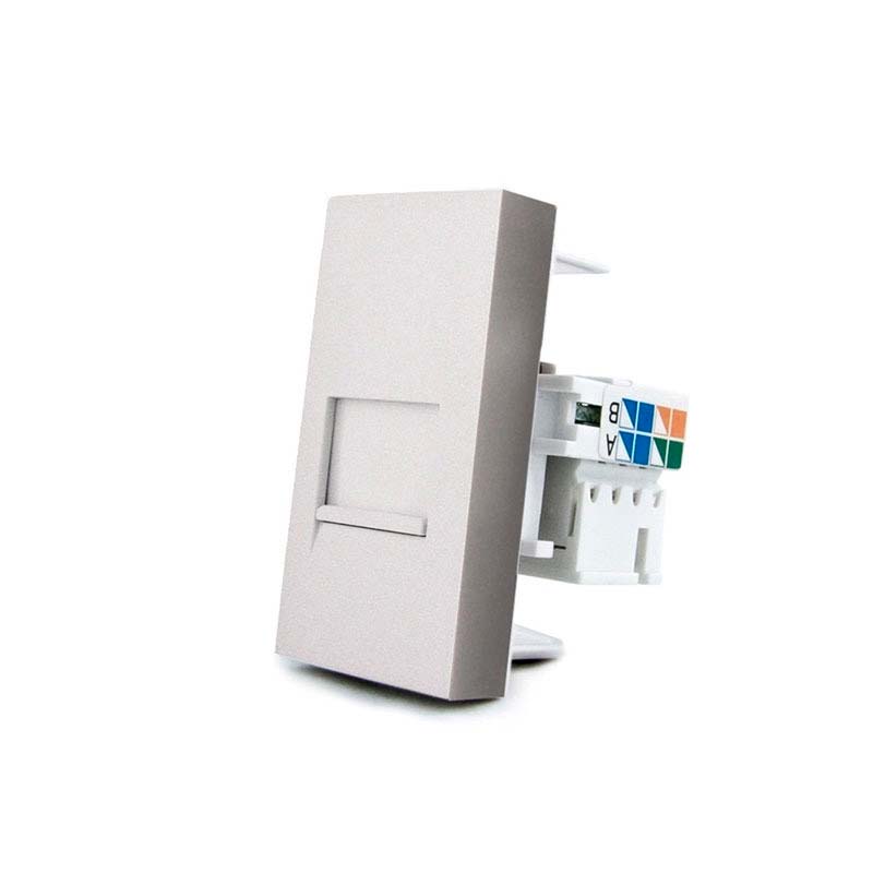 Conector Red RJ45 gris para mecanismo de empotrar LIVOLO - XauenBatt Iluminación
