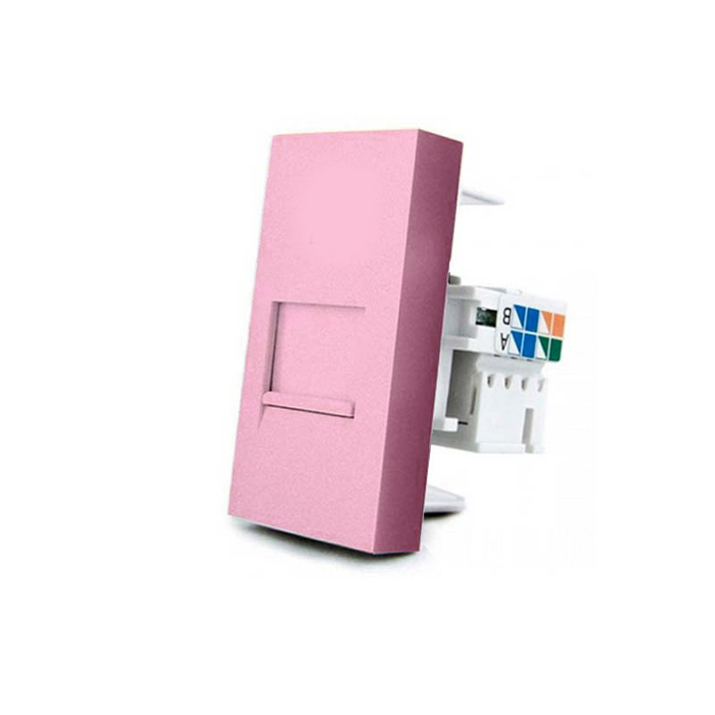 Conector Red RJ45 rosa para mecanismo de empotrar LIVOLO - XauenBatt Iluminación
