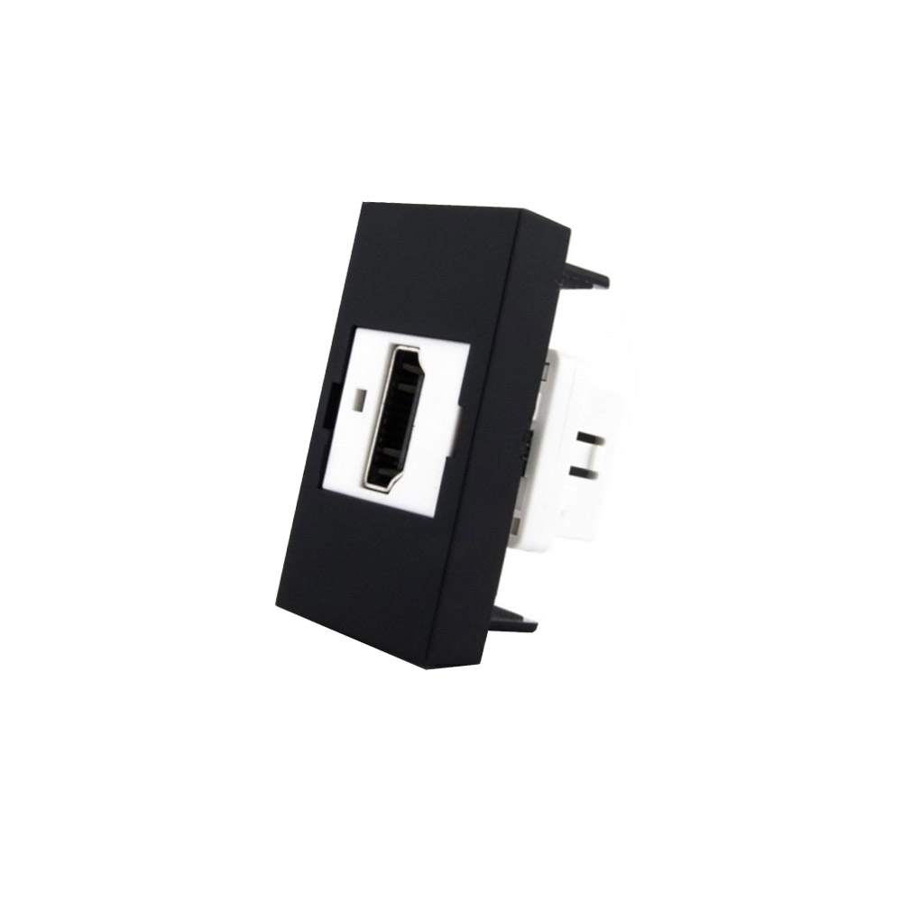 Conector HDMI negro para mecanismo de empotrar LIVOLO - XauenBatt Iluminación