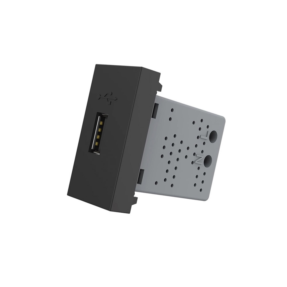 Conector USB negro para mecanismo de empotrar LIVOLO - XauenBatt Iluminación