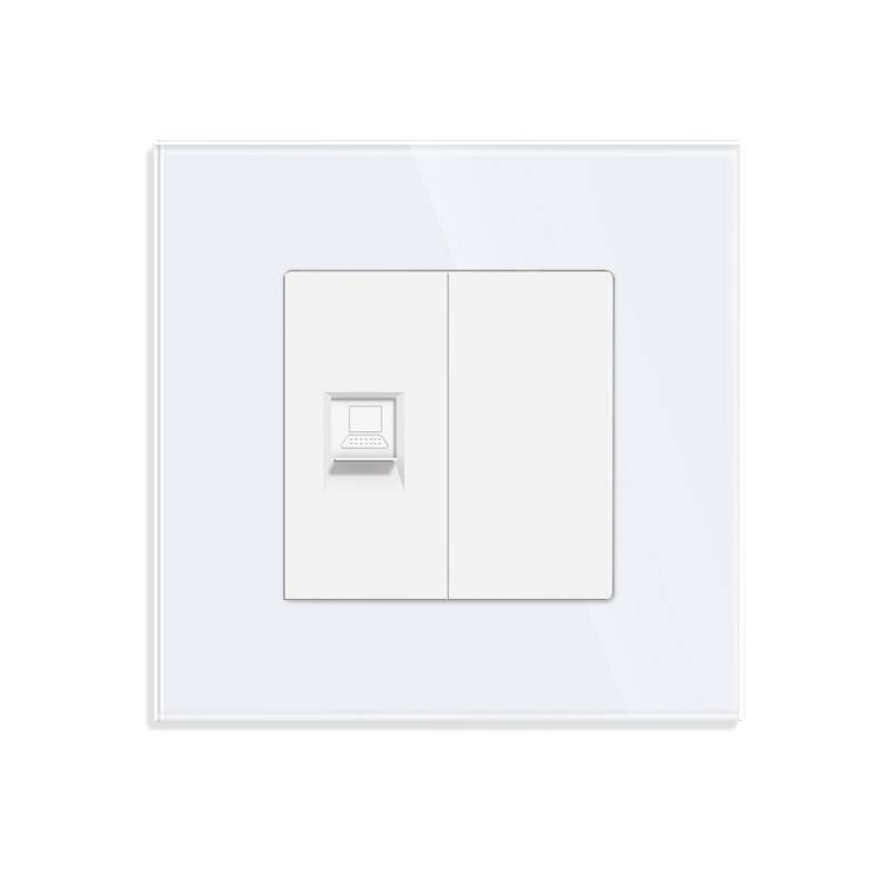 Conector Red RJ45, CAT 6, KOOB frontal cristal blanco - XauenBatt Iluminación