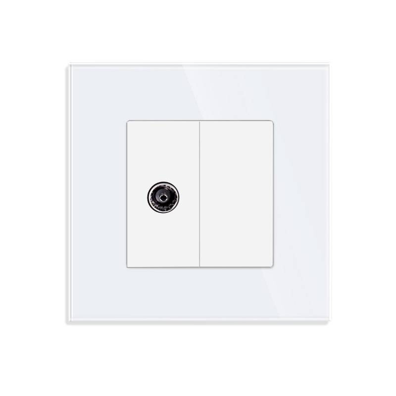 Conector TV, KOOB frontal cristal blanco - XauenBatt Iluminación