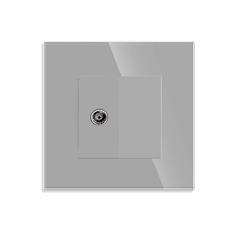 Conector TV, KOOB frontal gris cristal - XauenBatt Iluminación