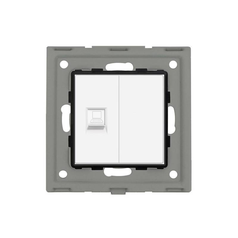 Conector Red RJ45, CAT 6 + tapa blanco - XauenBatt Iluminación