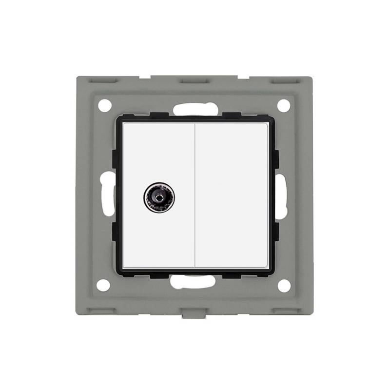 Conector TV blanco + tapa - XauenBatt Iluminación