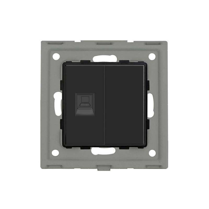 Conector Red RJ45, CAT 6 + tapa negro - XauenBatt Iluminación